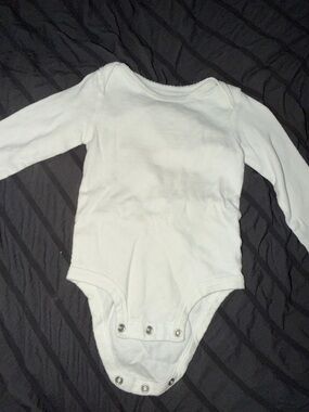 Carter's White Long-Sleeve Baby Bodysuit